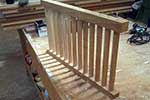 European oak plate rack under construction